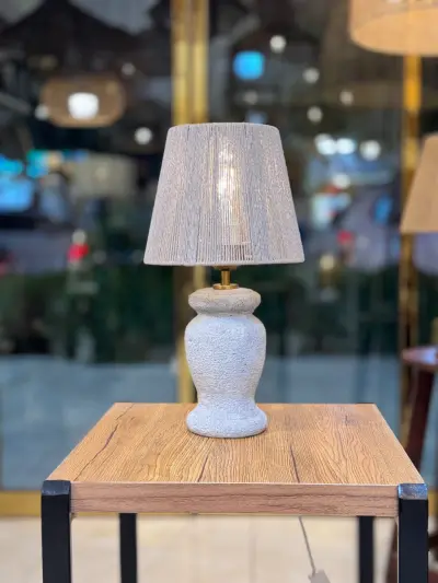 آباژور رومیزی مدل سنگی کوزه ای